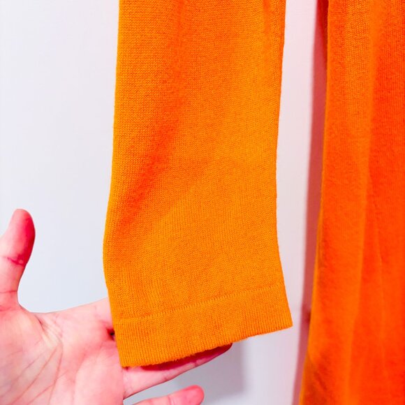 FABIANA FILIPPI Orange Cashmere Dress | Luxury Soft Knit Minimalist | X-Small * - Picture 4 of 8